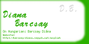 diana barcsay business card