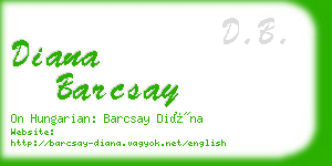 diana barcsay business card